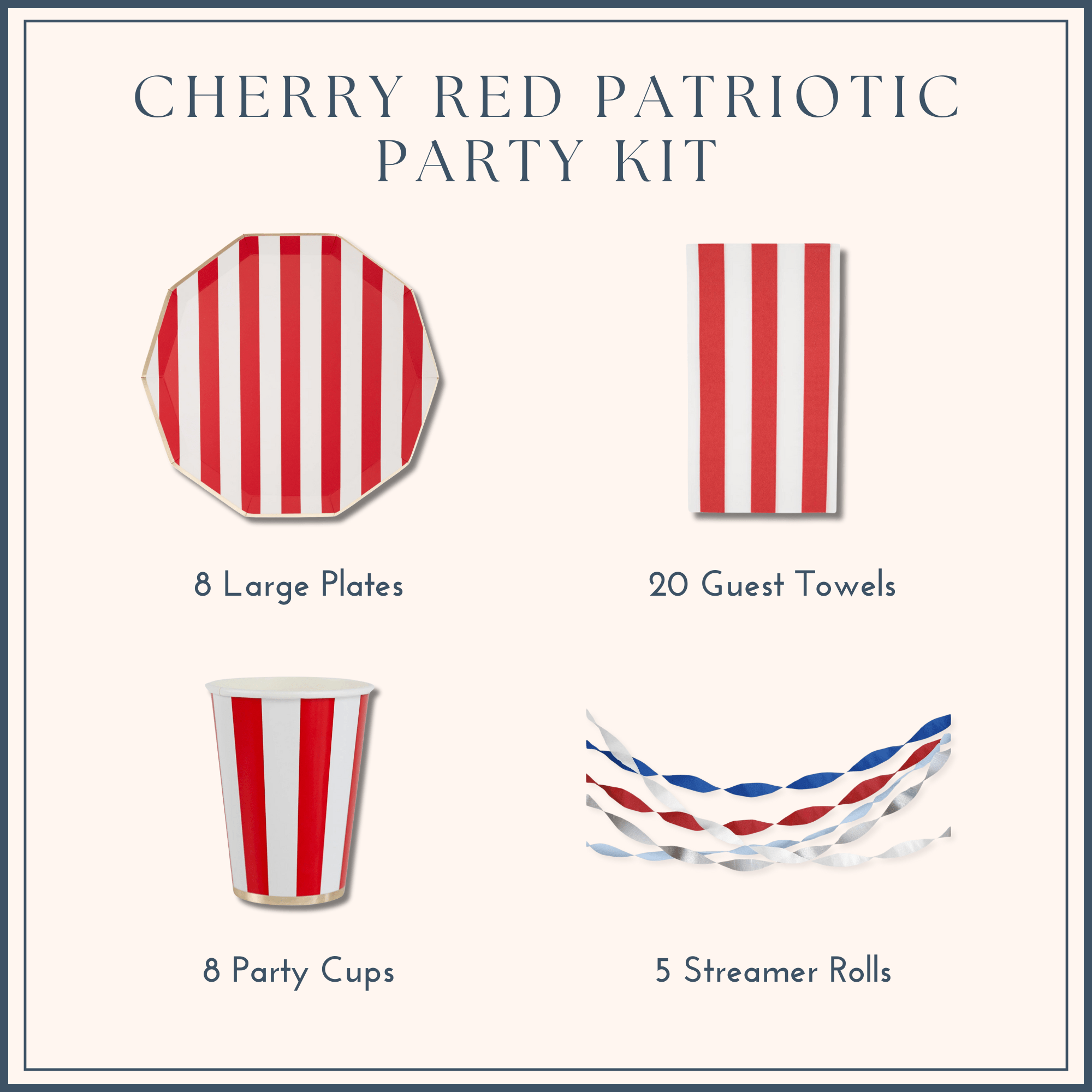Cherry Red Patriotic Party Kit – Bonjour Fête