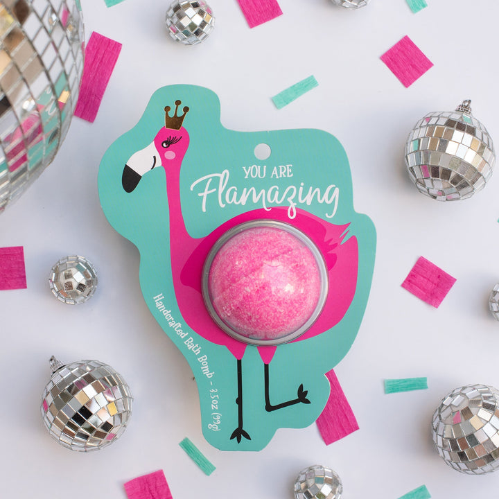 Flamingo Bath Bomb Clamshell Cait + Co Bath Bombs Flamingo Bath Bomb Clamshell Bonjour Fete - Party Supplies