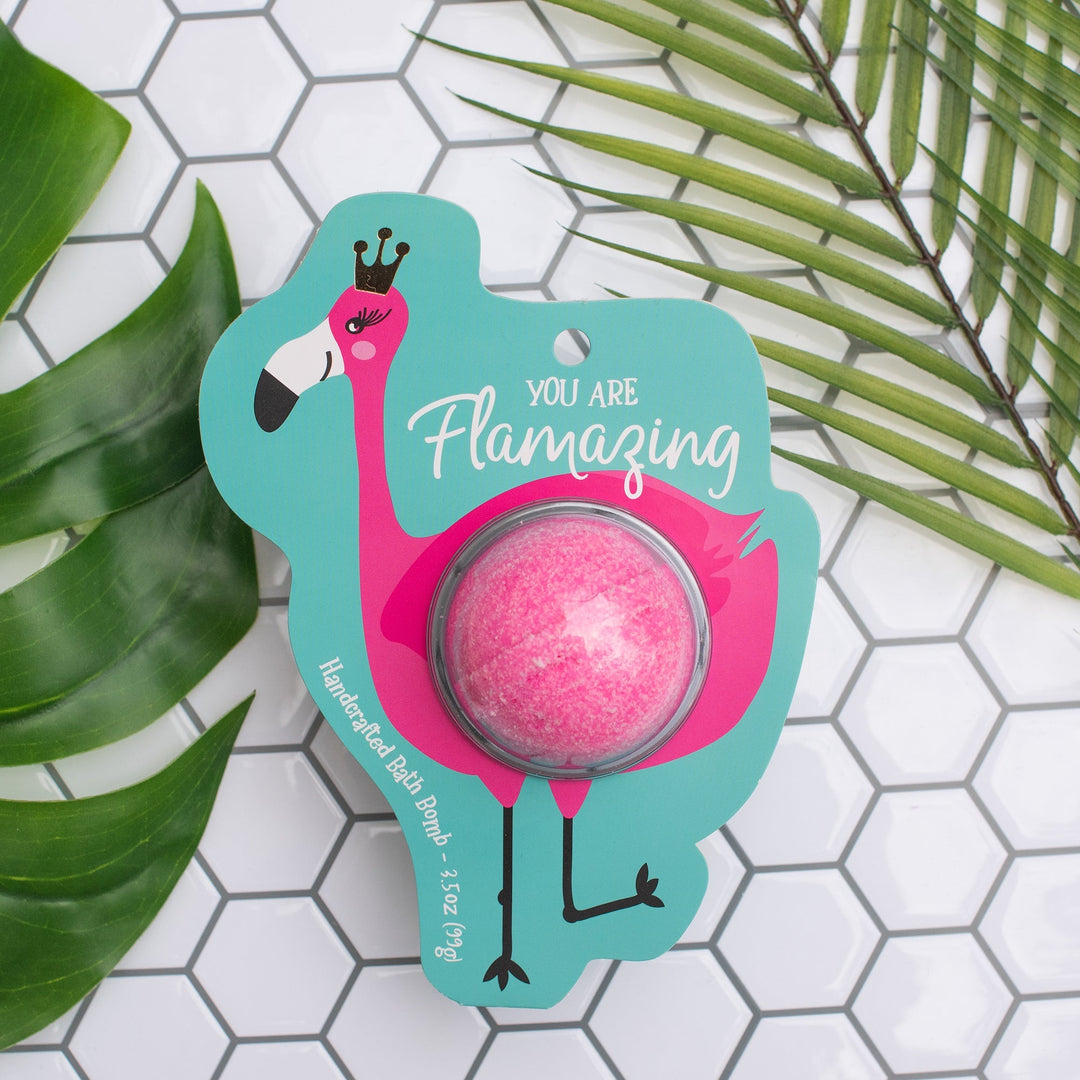 Flamingo Bath Bomb Clamshell Cait + Co Bath Bombs Flamingo Bath Bomb Clamshell Bonjour Fete - Party Supplies