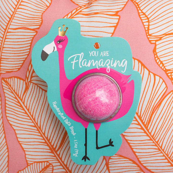 Flamingo Bath Bomb Clamshell Cait + Co Bath Bombs Flamingo Bath Bomb Clamshell Bonjour Fete - Party Supplies