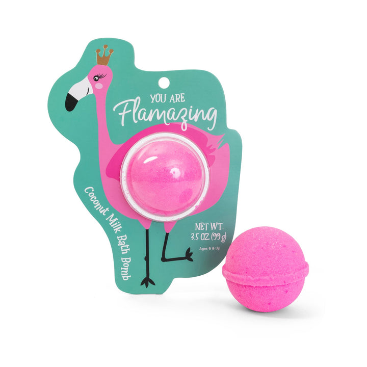 Flamingo Bath Bomb Clamshell Cait + Co Bath Bombs Flamingo Bath Bomb Clamshell Bonjour Fete - Party Supplies