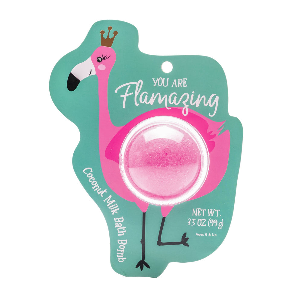 Flamingo Bath Bomb Clamshell Cait + Co Bath Bombs Flamingo Bath Bomb Clamshell Bonjour Fete - Party Supplies