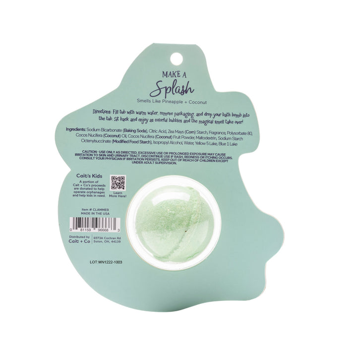 Mermaid Bath Bomb Clamshell Cait + Co Bath Bombs Mermaid Bath Bomb Clamshell Bonjour Fete - Party Supplies