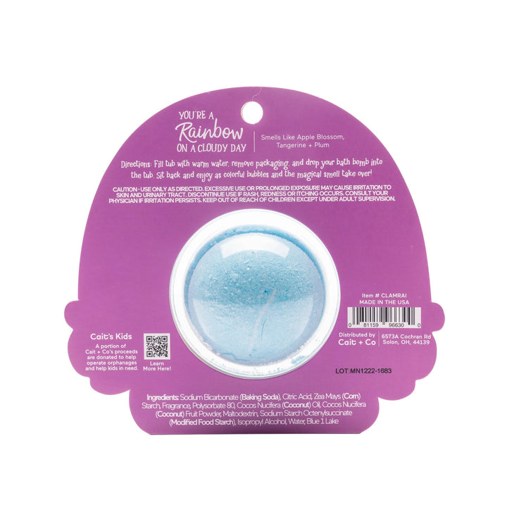 Rainbow Bath Bomb Clamshell Cait + Co Bath Bombs Rainbow Bath Bomb Clamshell Bonjour Fete - Party Supplies