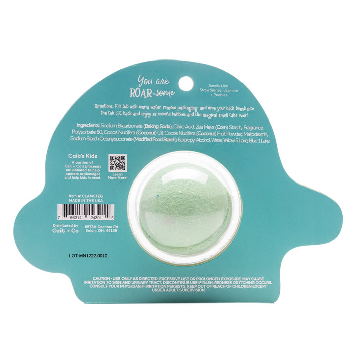 Stegosaurus Bath Bomb Clamshell Cait + Co Bath Bombs Stegosaurus Bath Bomb Clamshell Bonjour Fete - Party Supplies