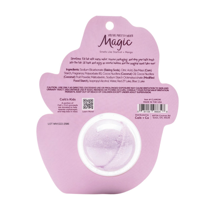 Unicorn Bath Bomb Clamshell Cait + Co Bath Bombs Unicorn Bath Bomb Clamshell Bonjour Fete - Party Supplies