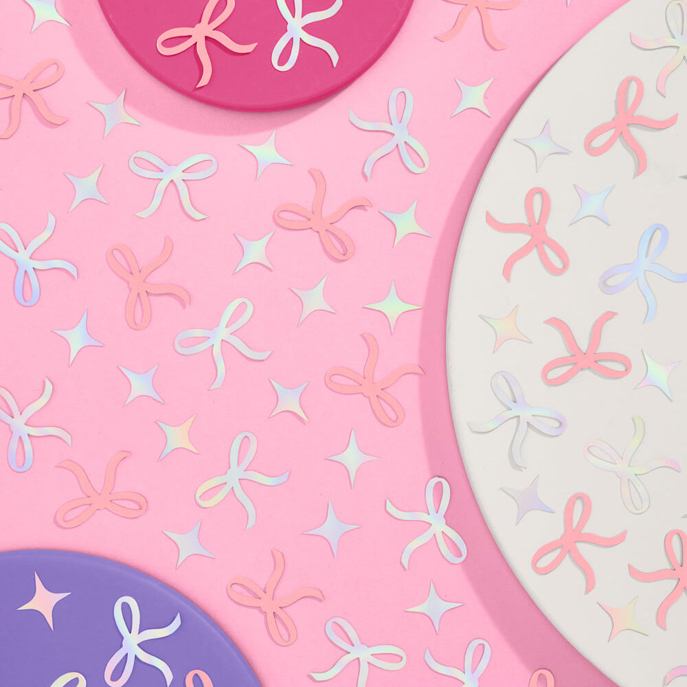 Tying the Knot Confetti - 200 pc iridescent foil confetti xo, Fetti confetti Tying the Knot Confetti - 200 pc iridescent foil confetti Bonjour Fete - Party Supplies