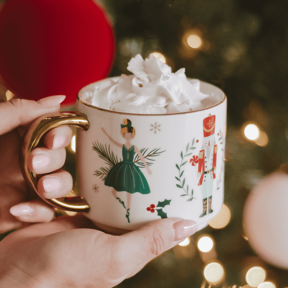 Nutcracker 14oz. Gold Handle Coffee Mug Sweet Water Decor Coffee Mugs Nutcracker 14oz. Gold Handle Coffee Mug Bonjour Fete - Party Supplies