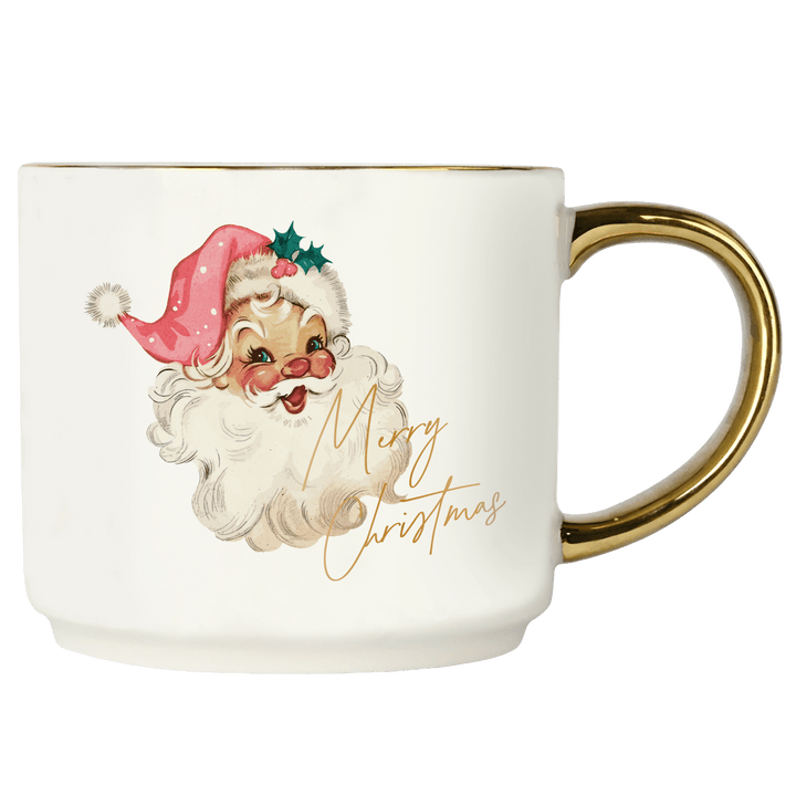 Vintage Santa 14oz. Gold Handle Coffee Mug Sweet Water Decor Coffee Mugs Vintage Santa 14oz. Gold Handle Coffee Mug Bonjour Fete - Party Supplies