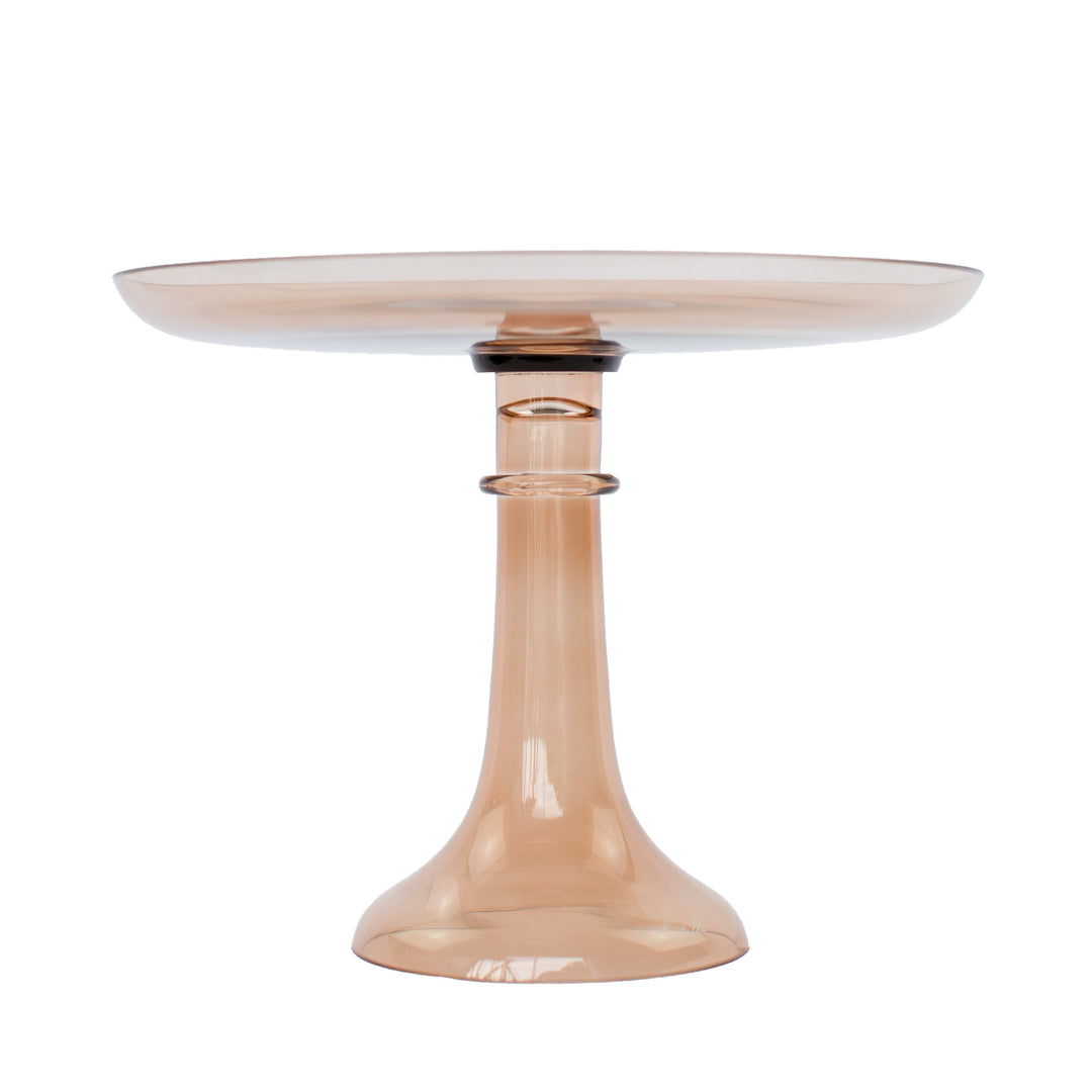 Estelle Cake Stand {Mocha Mousse (Our Amber Smoke)} Estelle Colored Glass Cake Stand Amber Smoke Estelle Cake Stand {Mocha Mousse (Our Amber Smoke)} Bonjour Fete - Party Supplies