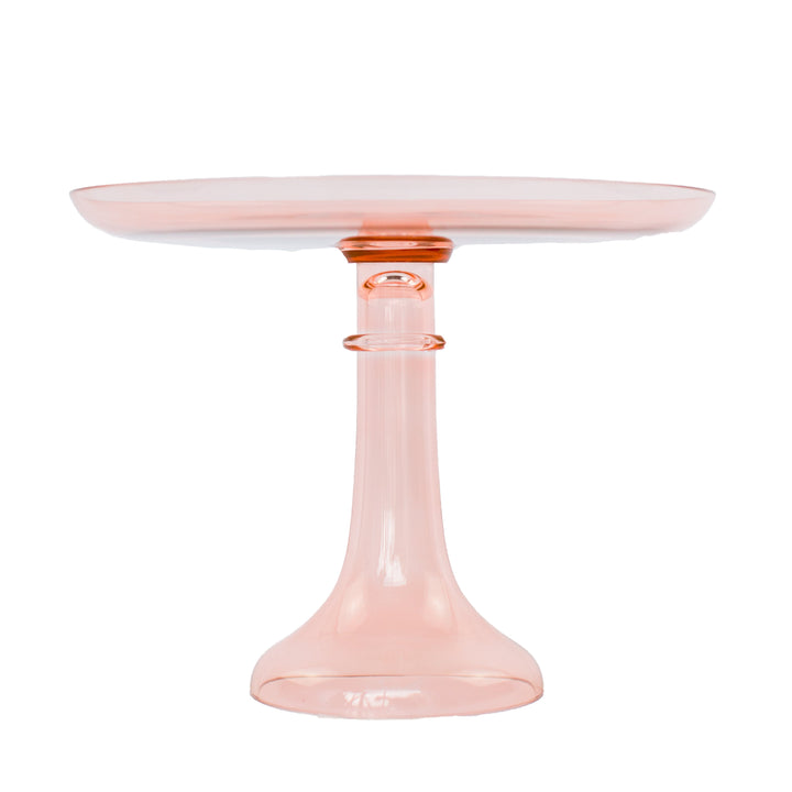 Estelle Cake Stand {Blush Pink} Estelle Colored Glass Cake Stand Blush Pink Estelle Cake Stand {Blush Pink} Bonjour Fete - Party Supplies