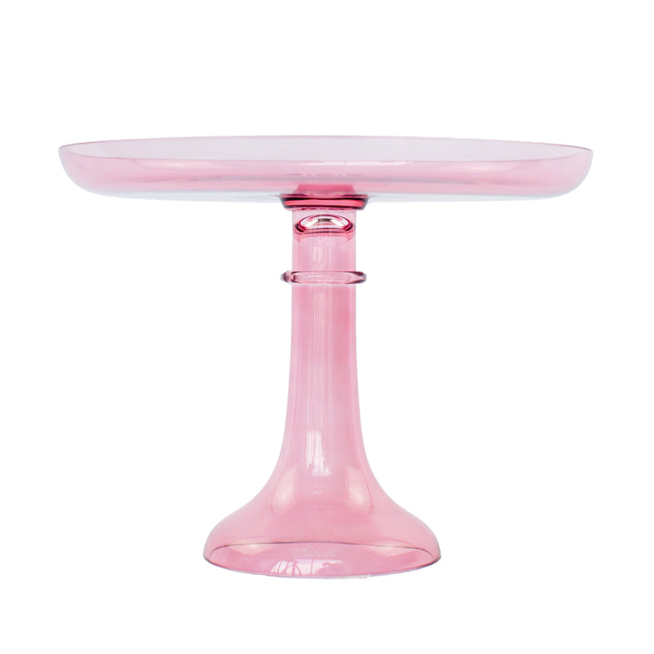 Estelle Cake Stand {Rose} Estelle Colored Glass Cake Stand CAKE STAND Estelle Cake Stand {Rose} Bonjour Fete - Party Supplies
