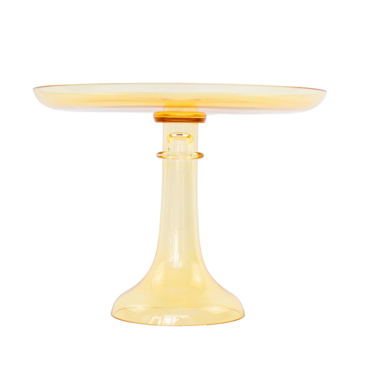 Estelle Cake Stand {Yellow} Estelle Colored Glass Cake Stand CAKE STAND Estelle Cake Stand {Yellow} Bonjour Fete - Party Supplies