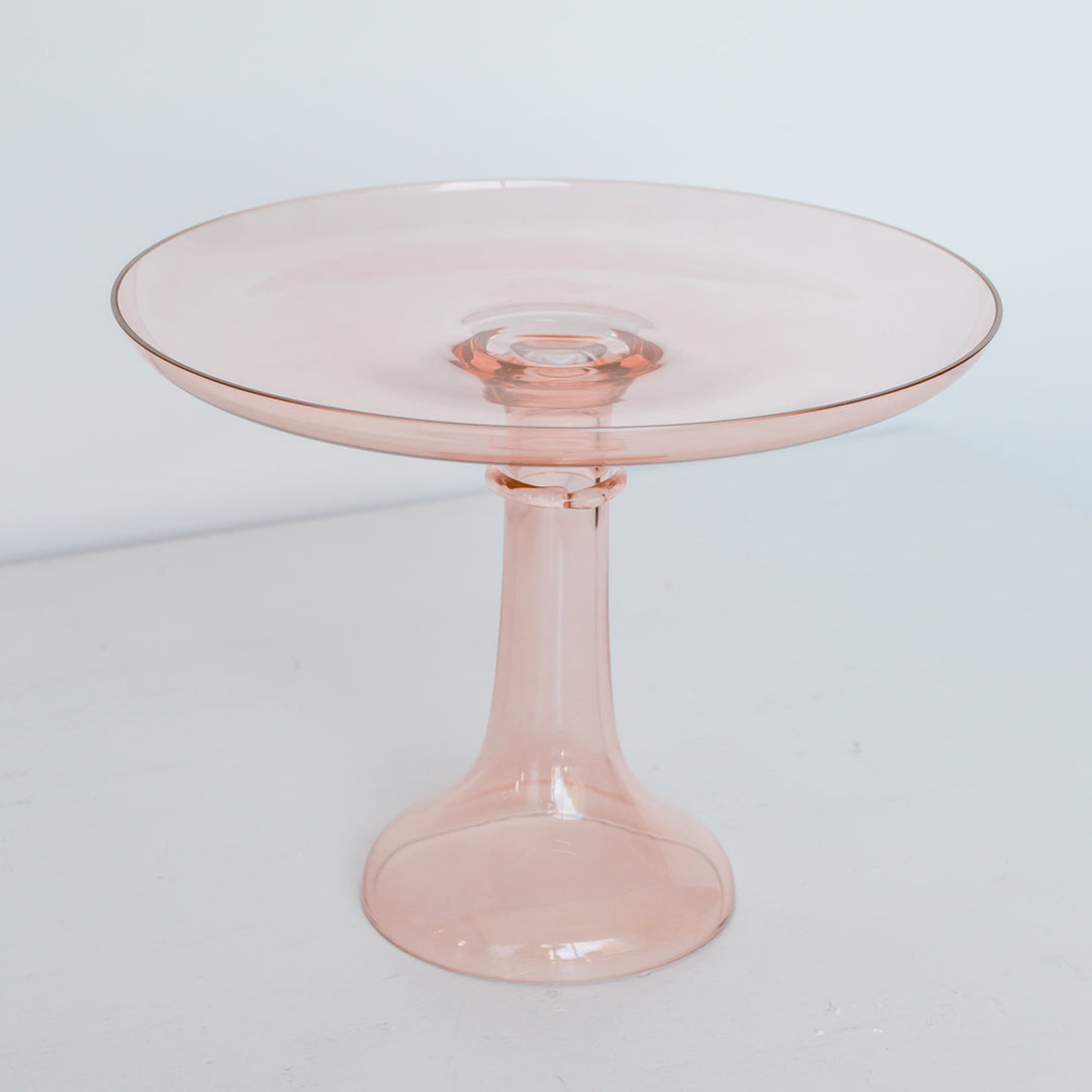 Estelle Cake Stand {Blush Pink} Estelle Colored Glass Cake Stand Blush Pink Estelle Cake Stand {Blush Pink} Bonjour Fete - Party Supplies
