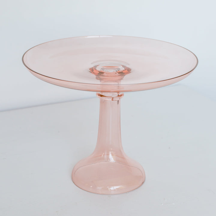 Estelle Cake Stand {Blush Pink} Estelle Colored Glass Cake Stand Blush Pink Estelle Cake Stand {Blush Pink} Bonjour Fete - Party Supplies