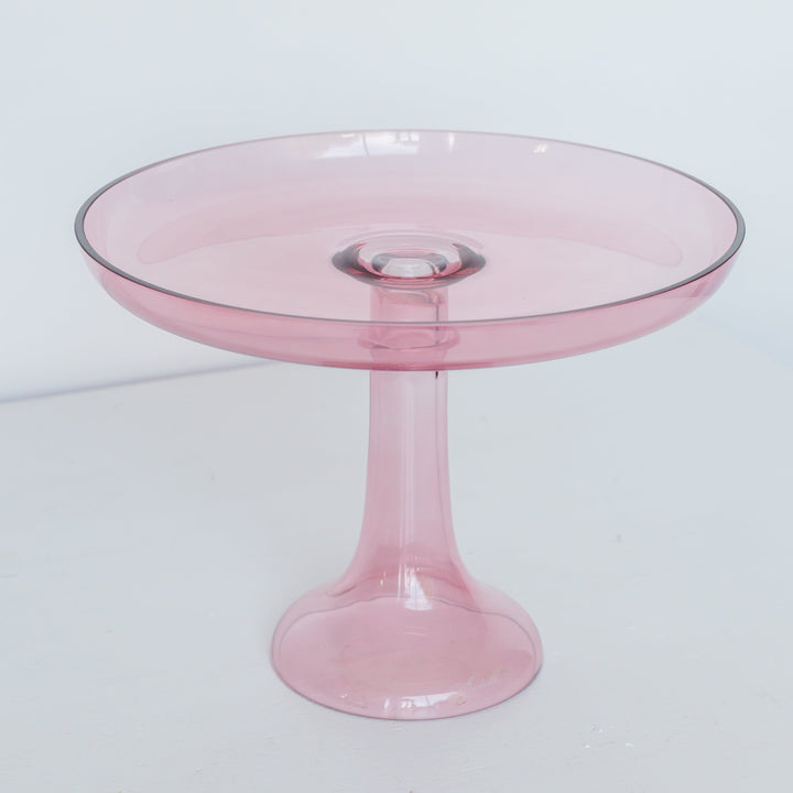 Estelle Cake Stand {Rose} Estelle Colored Glass Cake Stand CAKE STAND Estelle Cake Stand {Rose} Bonjour Fete - Party Supplies