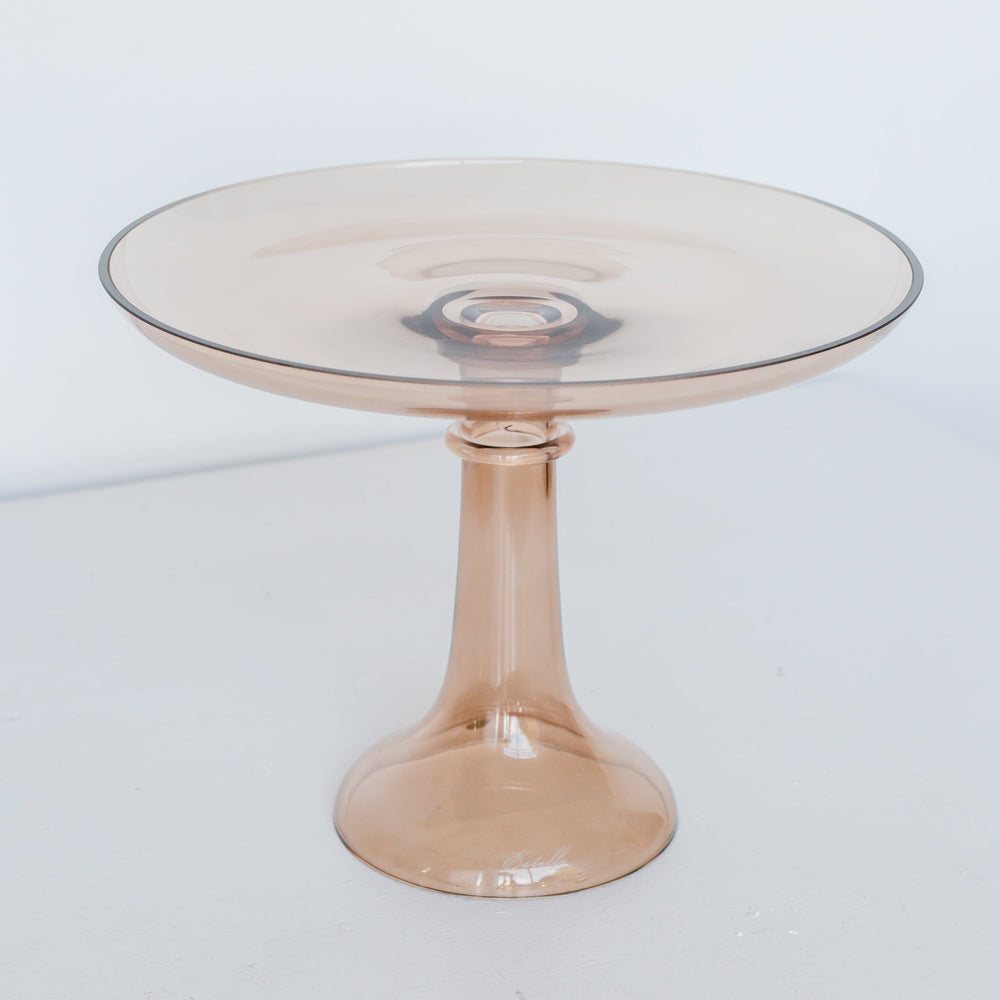 Estelle Cake Stand {Mocha Mousse (Our Amber Smoke)} Estelle Colored Glass Cake Stand Amber Smoke Estelle Cake Stand {Mocha Mousse (Our Amber Smoke)} Bonjour Fete - Party Supplies