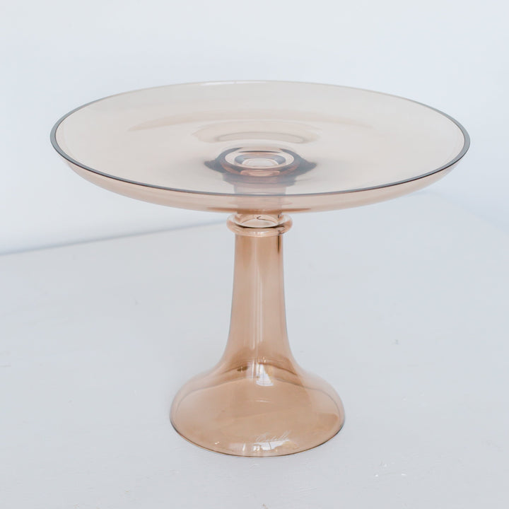 Estelle Cake Stand {Mocha Mousse (Our Amber Smoke)} Estelle Colored Glass Cake Stand Amber Smoke Estelle Cake Stand {Mocha Mousse (Our Amber Smoke)} Bonjour Fete - Party Supplies