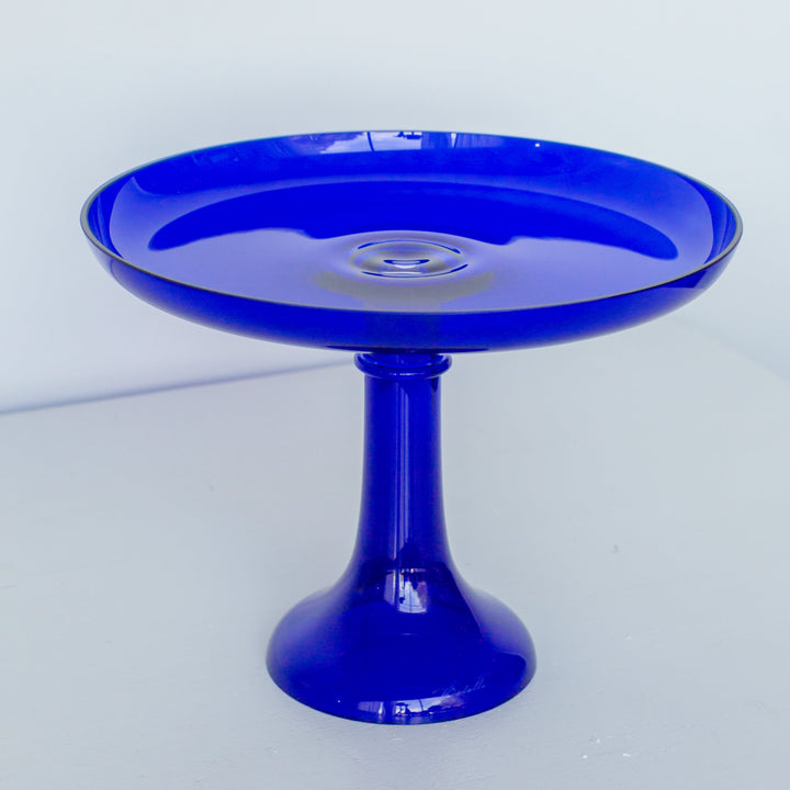 Estelle Cake Stand {Royal Blue} Estelle Colored Glass Cake Stand CAKE STAND Estelle Cake Stand {Royal Blue} Bonjour Fete - Party Supplies