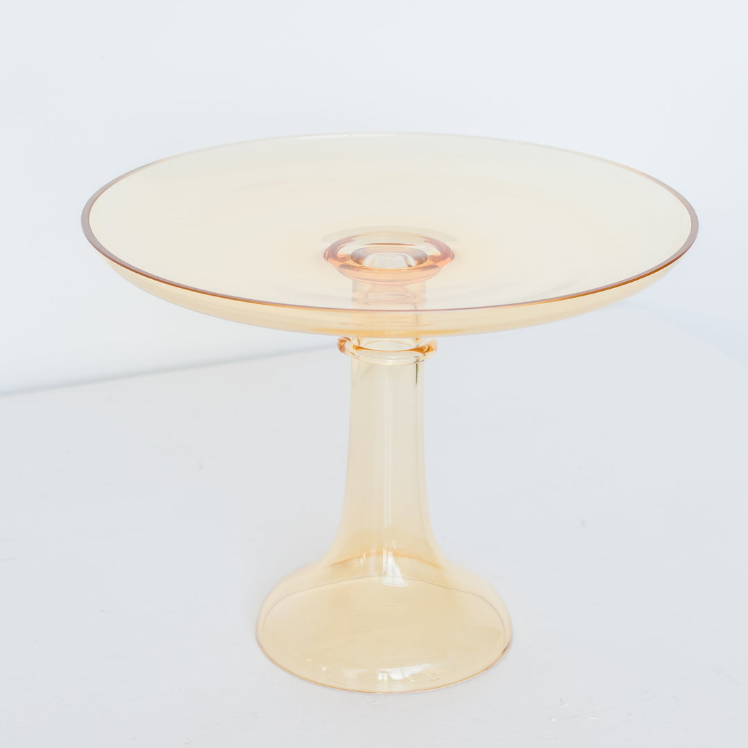Estelle Cake Stand {Yellow} Estelle Colored Glass Cake Stand CAKE STAND Estelle Cake Stand {Yellow} Bonjour Fete - Party Supplies
