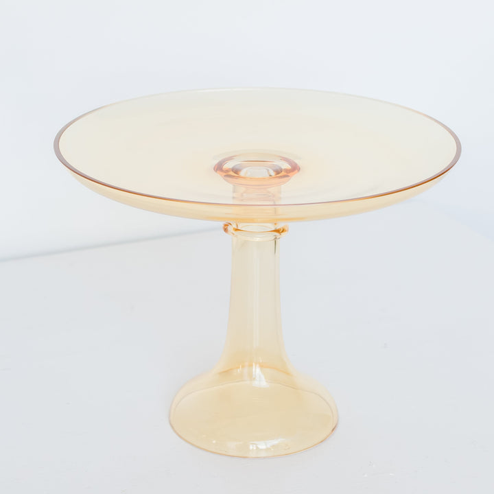 Estelle Cake Stand {Yellow} Estelle Colored Glass Cake Stand CAKE STAND Estelle Cake Stand {Yellow} Bonjour Fete - Party Supplies