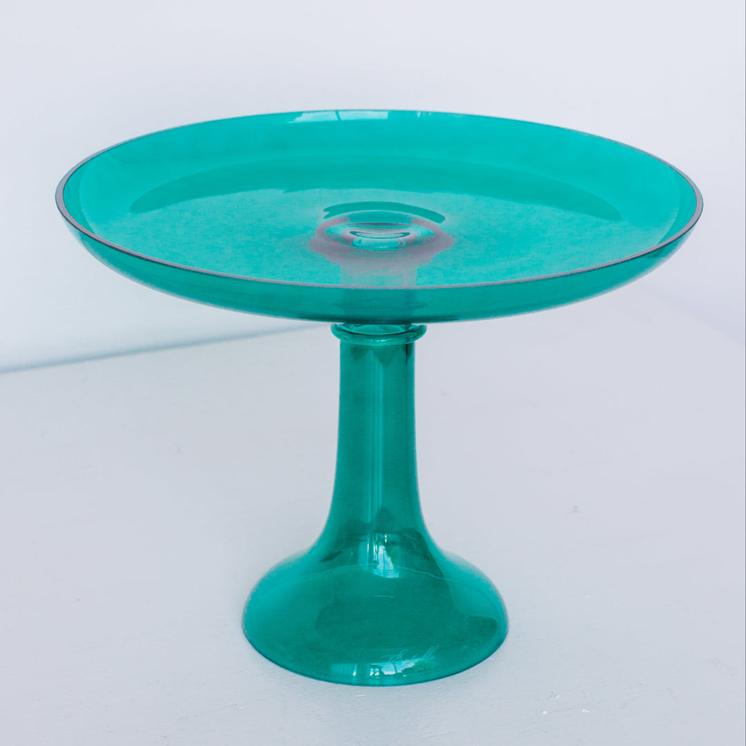 Estelle Cake Stand {Emerald Green} Estelle Colored Glass Cake Stand CAKE STAND Estelle Cake Stand {Emerald Green} Bonjour Fete - Party Supplies