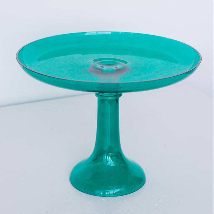 Estelle Cake Stand {Emerald Green} Estelle Colored Glass Cake Stand CAKE STAND Estelle Cake Stand {Emerald Green} Bonjour Fete - Party Supplies