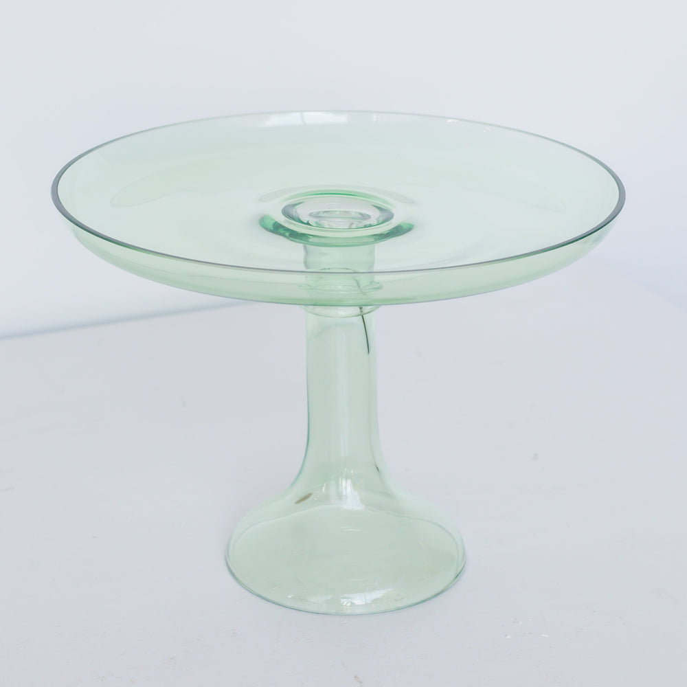 Estelle Cake Stand {Mint Green} Estelle Colored Glass Cake Stand CAKE STAND Estelle Cake Stand {Mint Green} Bonjour Fete - Party Supplies