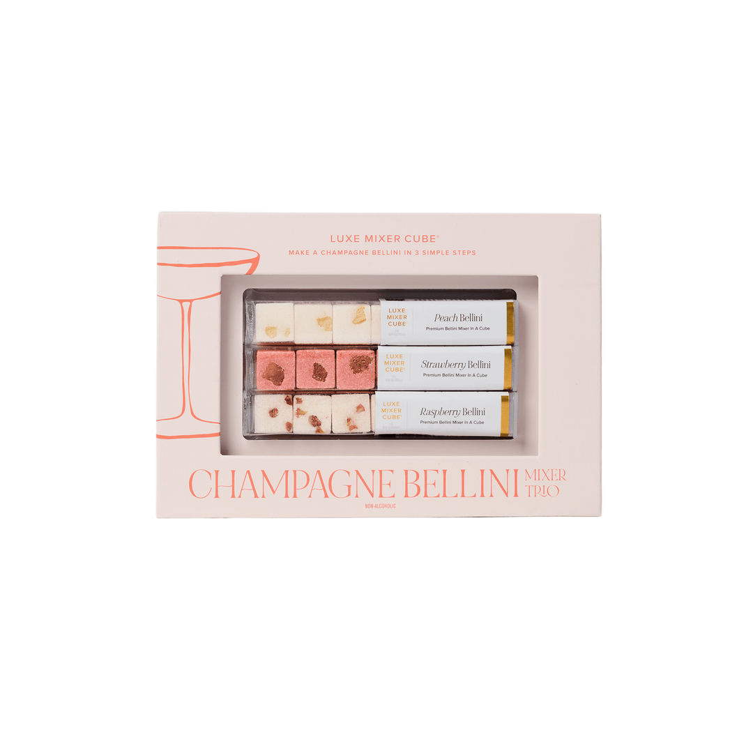 Champagne Bellini mixer cubes by Teaspressa for brunch bellinis and bubbly toasts
