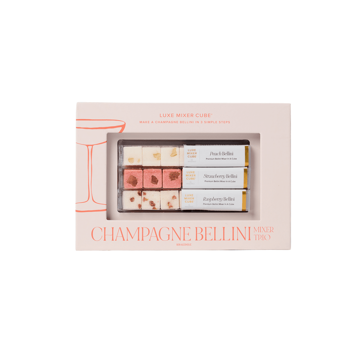 Champagne Bellini mixer cubes by Teaspressa for brunch bellinis and bubbly toasts