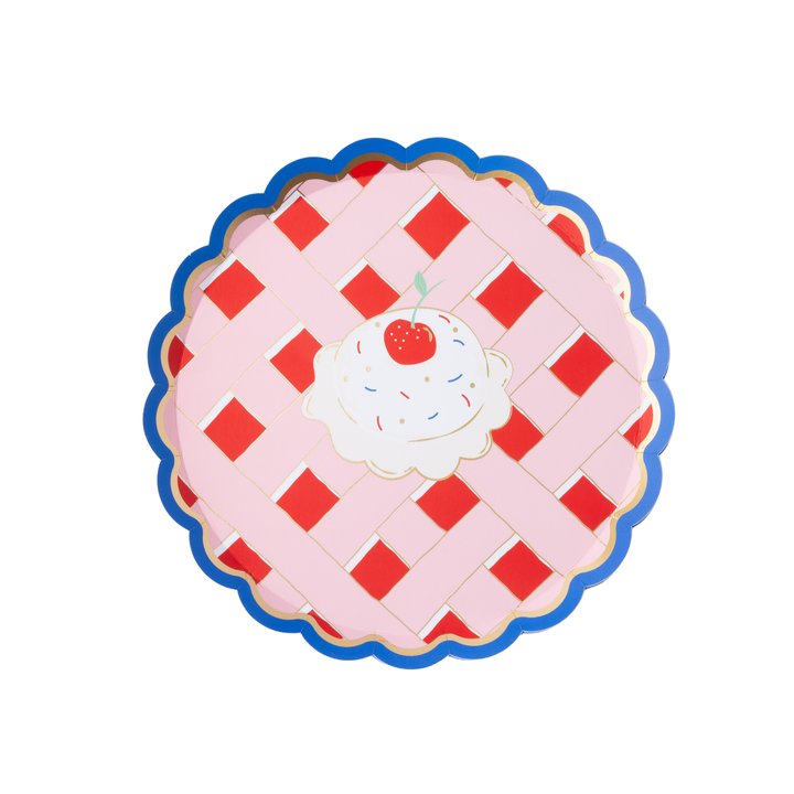 CHERRY PIE SMALL PLATES Bonjour Fete Plates CHERRY PIE SMALL PLATES Bonjour Fete - Party Supplies