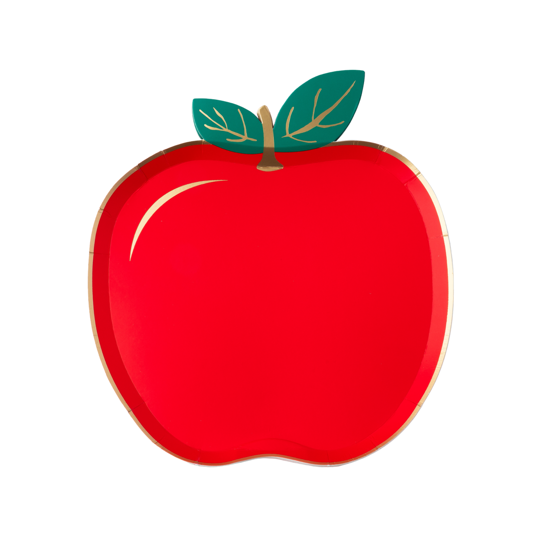 CHERRY RED APPLE SMALL PLATES Bonjour Fete Plates CHERRY RED APPLE SMALL PLATES Bonjour Fete - Party Supplies