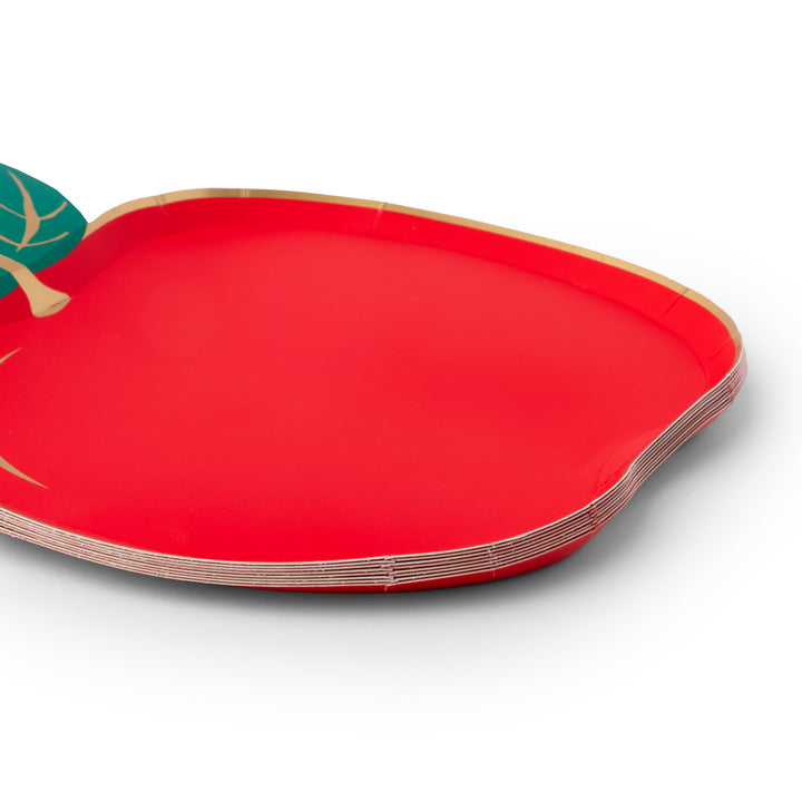 CHERRY RED APPLE SMALL PLATES Bonjour Fete Plates CHERRY RED APPLE SMALL PLATES Bonjour Fete - Party Supplies