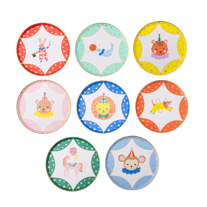 Circus Animal Birthday Party Plates