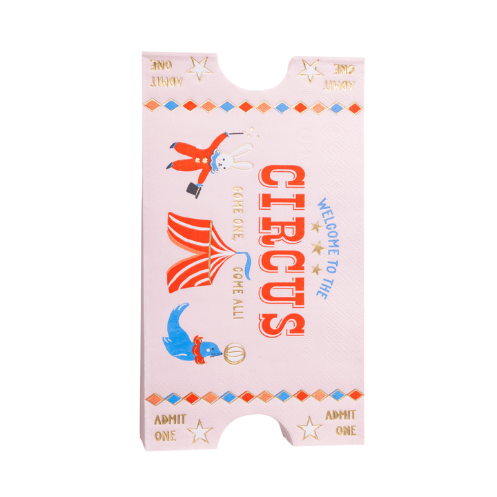 Circus Themed Ticket Party Napkin