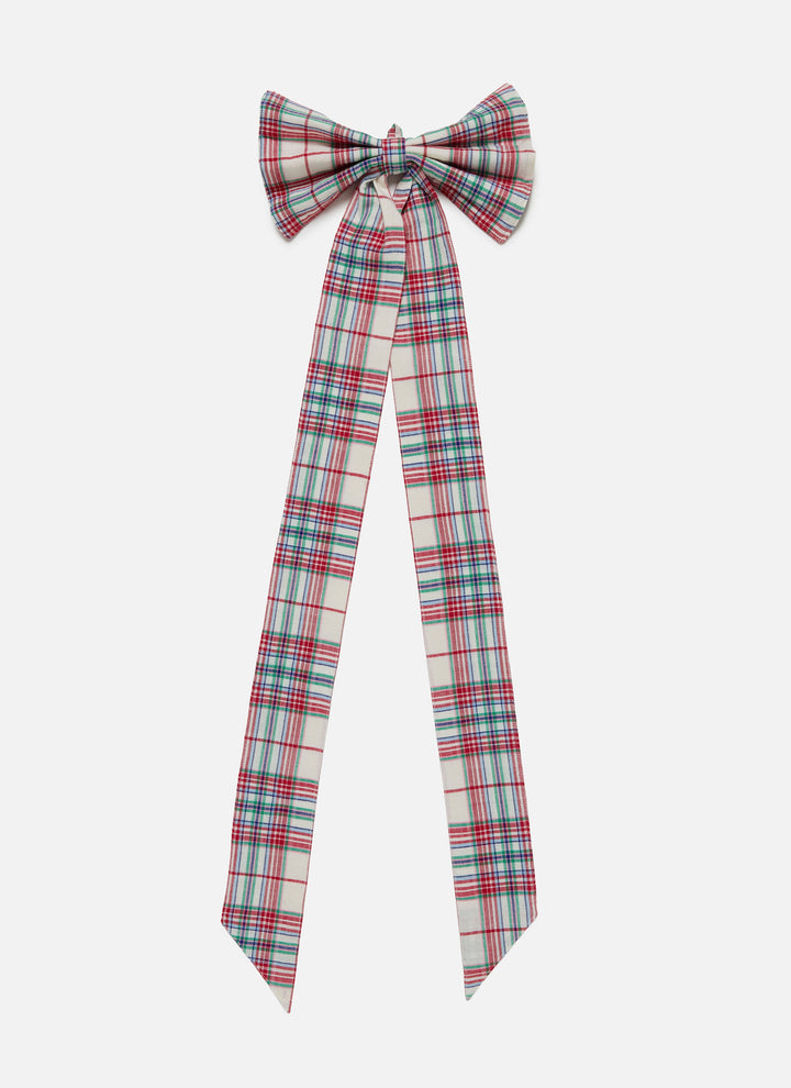 CLARA PLAID - Multi Fabric Bow