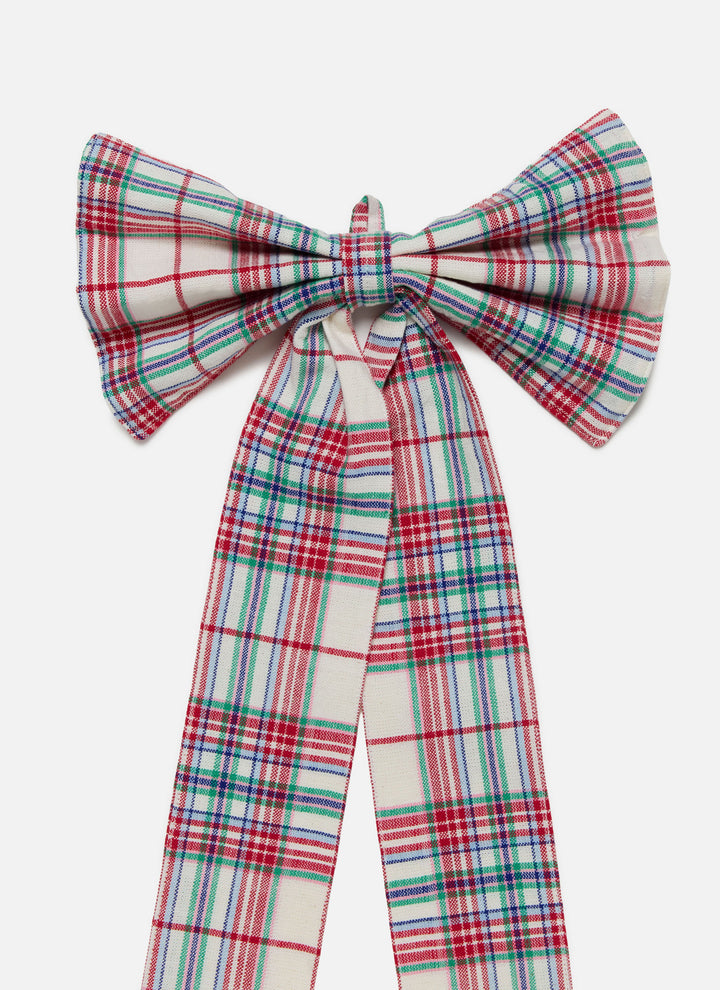 CLARA PLAID - Multi Fabric Bow