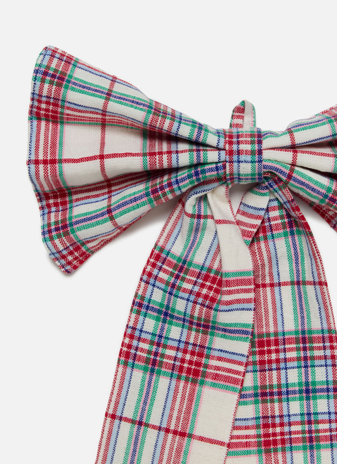 CLARA PLAID - Multi Fabric Bow