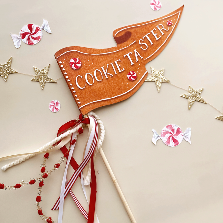 Cookie Taster Party Pennant Cami Monet Party Pennants Cookie Taster Party Pennant Bonjour Fete - Party Supplies