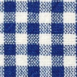 Blue gingham bandana styled with a matching bow