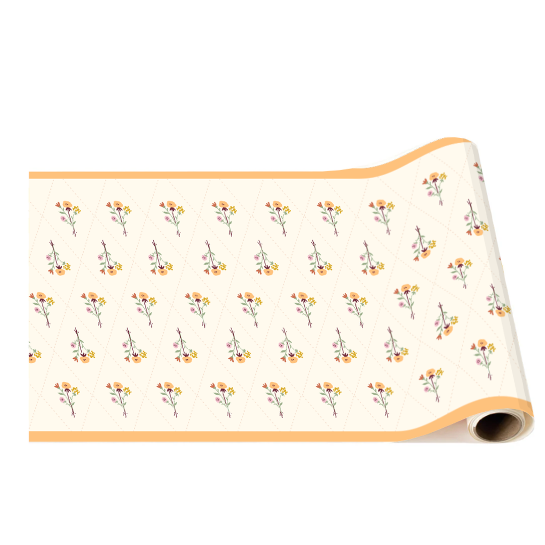 COZY FALL FLORAL TABLE RUNNER Bonjour Fête Table Covers & Placemats COZY FALL FLORAL TABLE RUNNER Bonjour Fete - Party Supplies