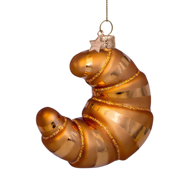 CROISSANT GLASS ORNAMENT Vondels Bonjour Fete - Party Supplies