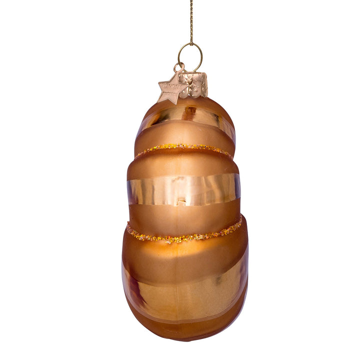 CROISSANT GLASS ORNAMENT Vondels Bonjour Fete - Party Supplies