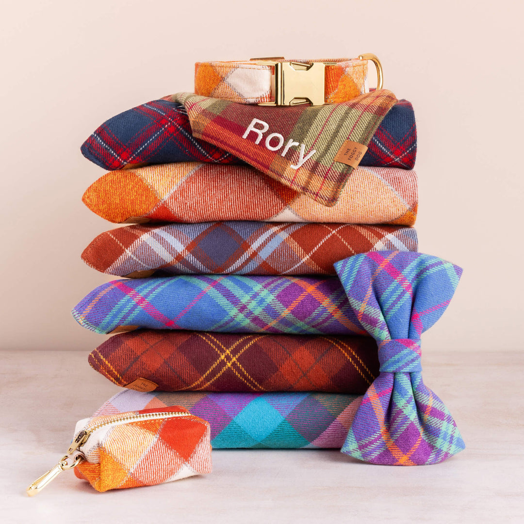 Maple Plaid Flannel Dog Bandana