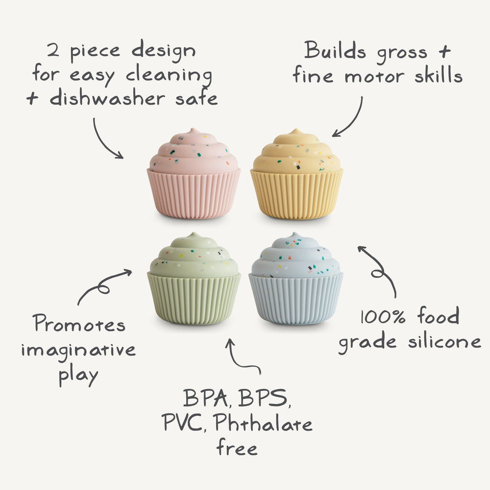 Mix and Match Cupcake Toy Mushie Bath Play set Mix and Match Cupcake Toy Bonjour Fete - Party Supplies