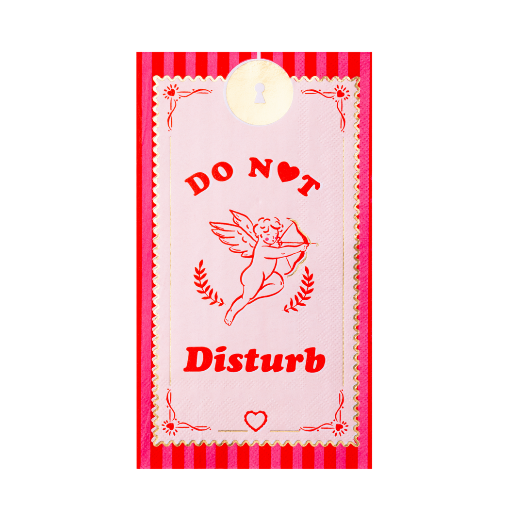 CUPID'S CRUSH DO NOT DISTURB GUEST TOWELS Bonjour Fete Napkins CUPID'S CRUSH DO NOT DISTURB GUEST TOWELS Bonjour Fete - Party Supplies