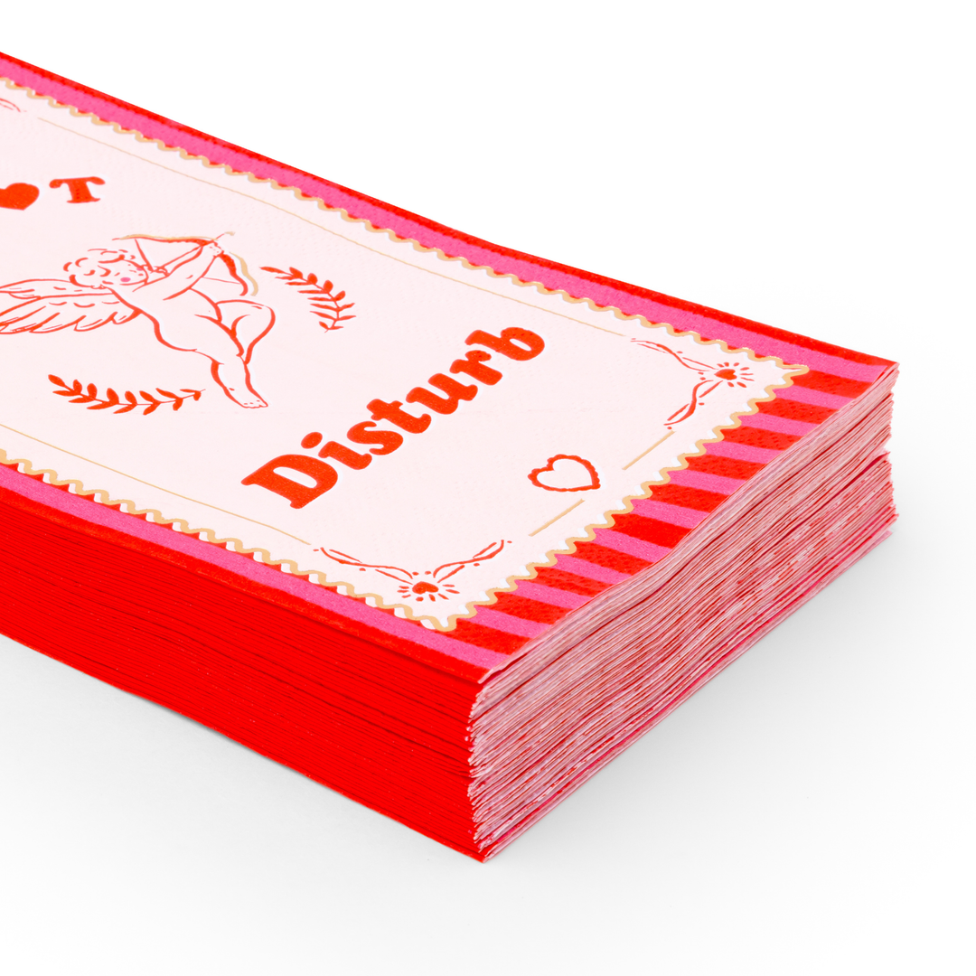 CUPID'S CRUSH DO NOT DISTURB GUEST TOWELS Bonjour Fete Napkins CUPID'S CRUSH DO NOT DISTURB GUEST TOWELS Bonjour Fete - Party Supplies