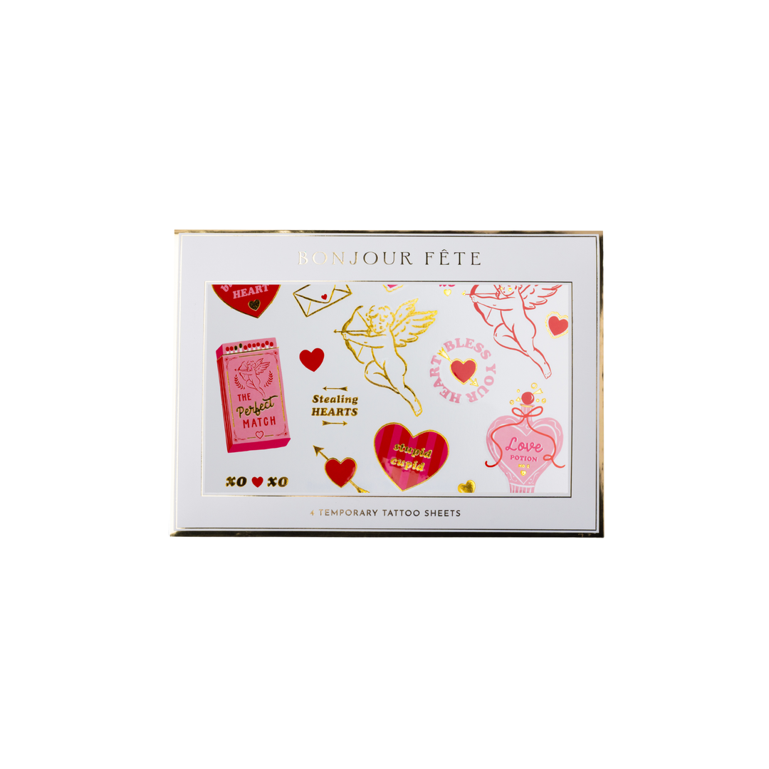 CUPID'S CRUSH VALENTINE'S DAY TATTOOS Bonjour Fête Stickers & Temporary Tattoos CUPID'S CRUSH VALENTINE'S DAY TATTOOS Bonjour Fete - Party Supplies