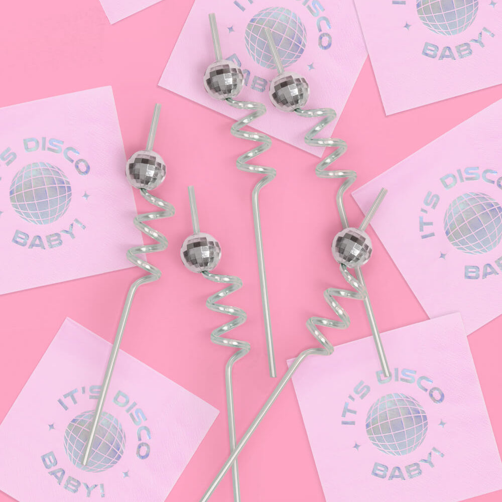 It's Disco, Baby! Straws - 16 reusable straws - Bonjour Fête 