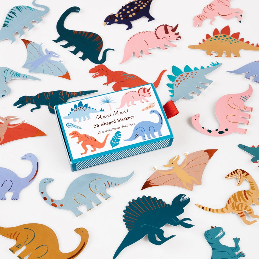 DINOSAUR SHAPED STICKERS Meri Meri DINOSAUR SHAPED STICKERS Bonjour Fete - Party Supplies